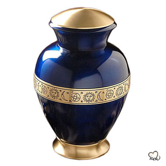 Roman Blue Cremation Urn, cremation urns - ExquisiteUrns