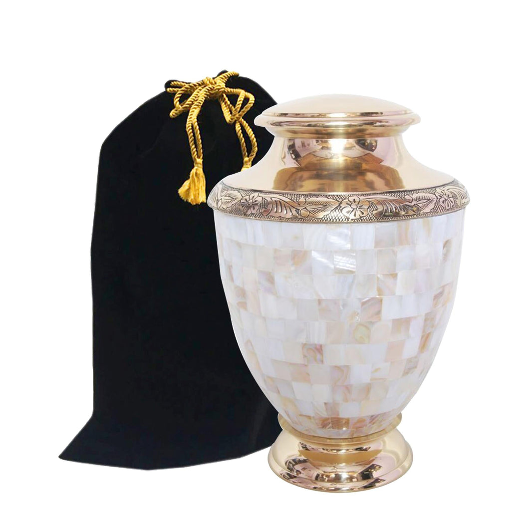 Atlas Mother of Pearl Cremation Urn - ExquisiteUrns