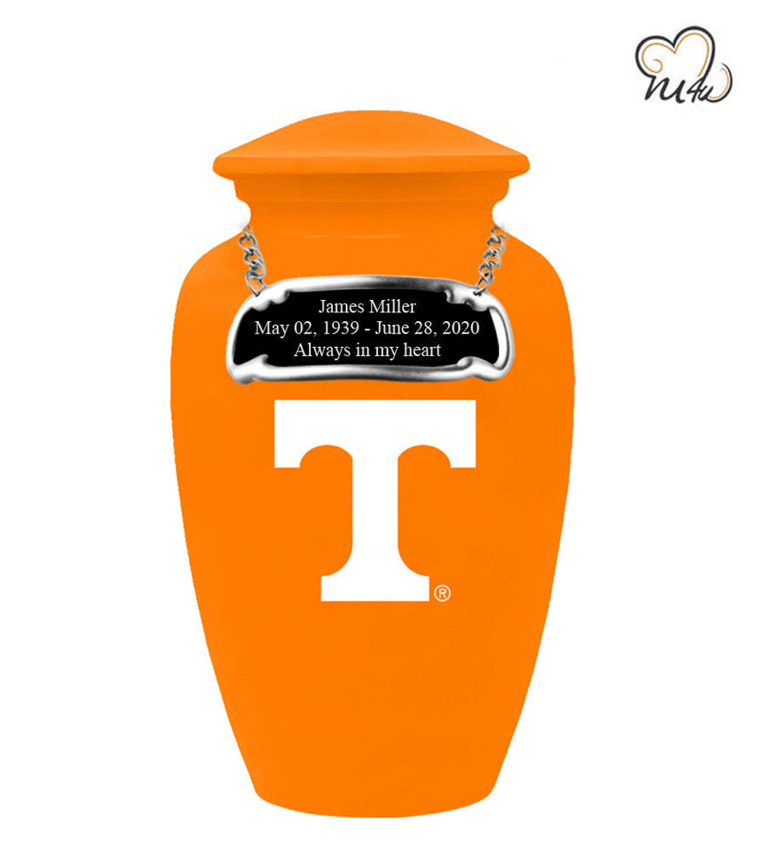University of Tennessee Volunteers College Cremation Urn - Light Orange - ExquisiteUrns