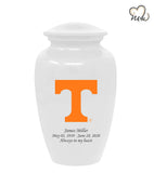 University of Tennessee Volunteers College Cremation Urn - White - ExquisiteUrns