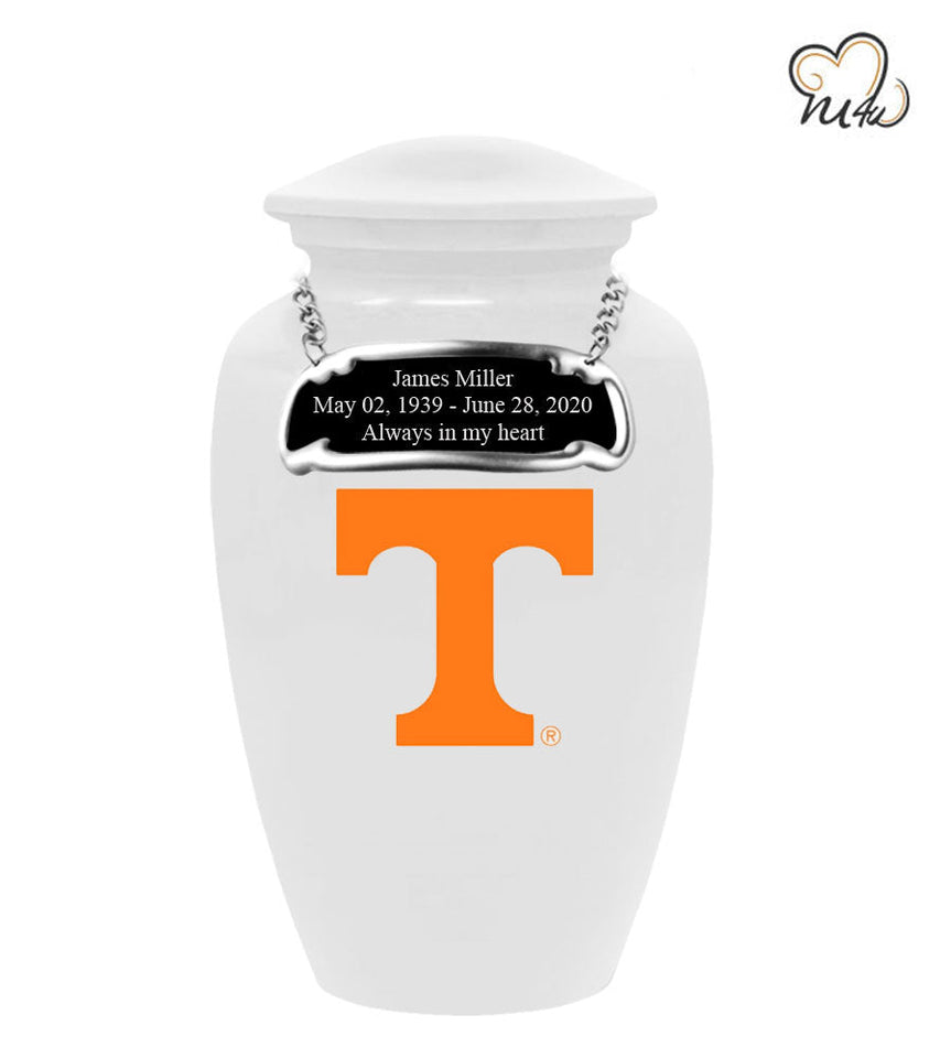 University of Tennessee Volunteers College Cremation Urn - White - ExquisiteUrns