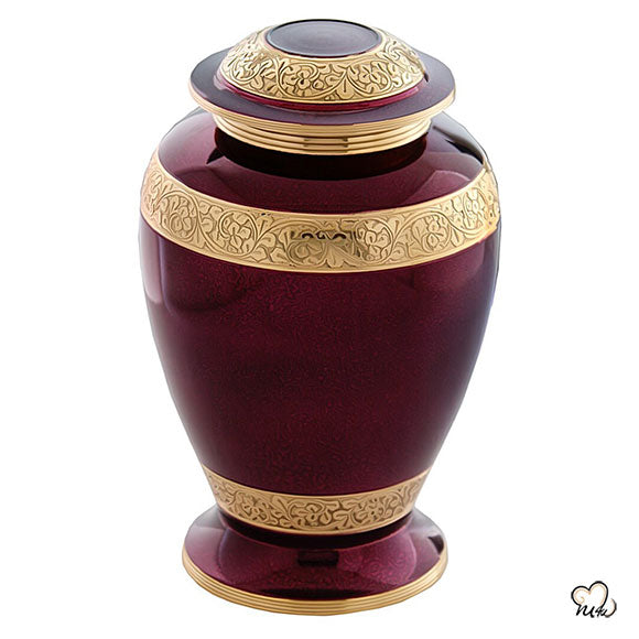 Tyrian Purple Urn for Ashes - Gorgeous Tyrian Purple Urn for Human Ashes Adult - ExquisiteUrns