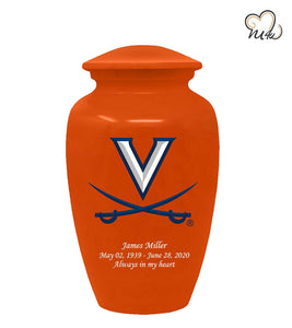 University of Virginia Cavaliers College Cremation Urn - Orange - ExquisiteUrns