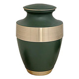 Adria Golden Green Brass Urn - Exquisite Urns