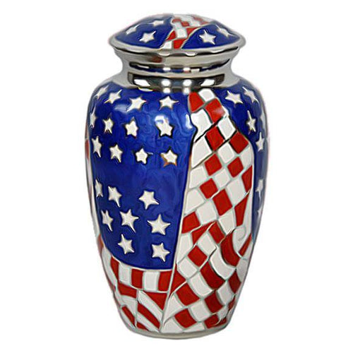 American Flag Military Urn - Exquisite Urns