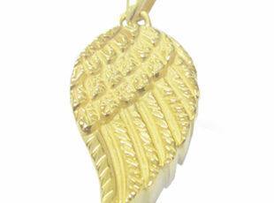 Angel Wings Keepsake Cremation Pendant in Gold - Exquisite Urns