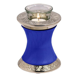 Baroque Tealight Urn in Blue - Exquisite Urns