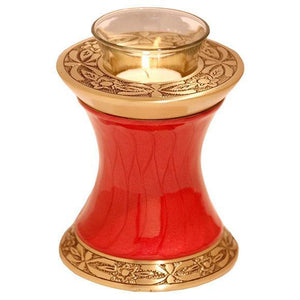 Baroque Tealight Urn in Red - Exquisite Urns