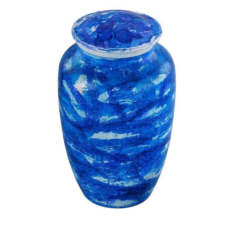 Caribbean Cremation Urn for Ashes in Ocean Blue - Exquisite Urns