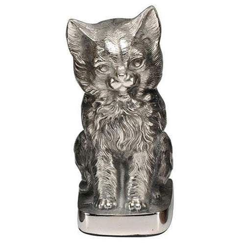 Cat Figurine Pet Urn in Silver - Exquisite Urns