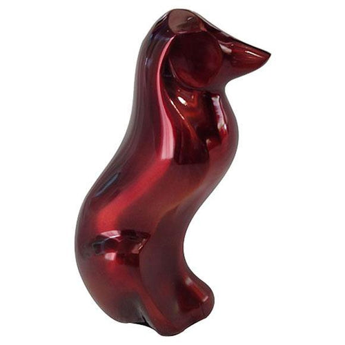 Bully Dog Figurine Pet Urn in Red - Exquisite Urns
